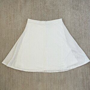2/$25 SALE - Alfred Dunner White Eyelet Midi Skirt